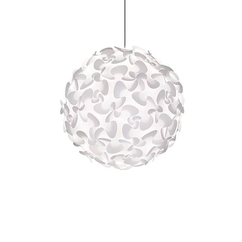 18" White Pendant with Black Canopy K280