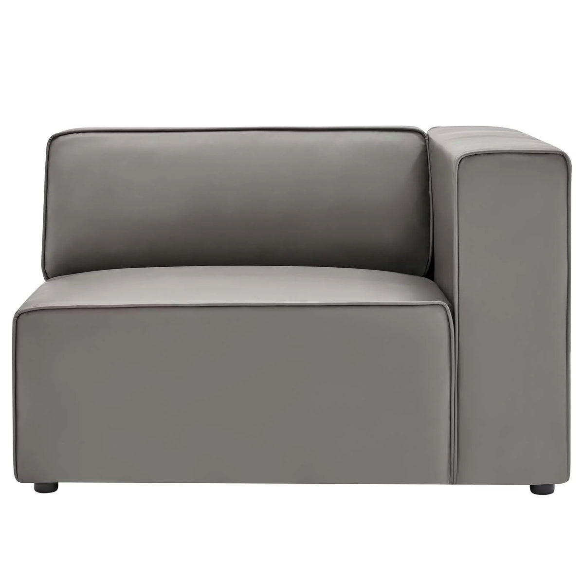 Grey Faux Vegan Leather Sectional Sofa Set I5938
