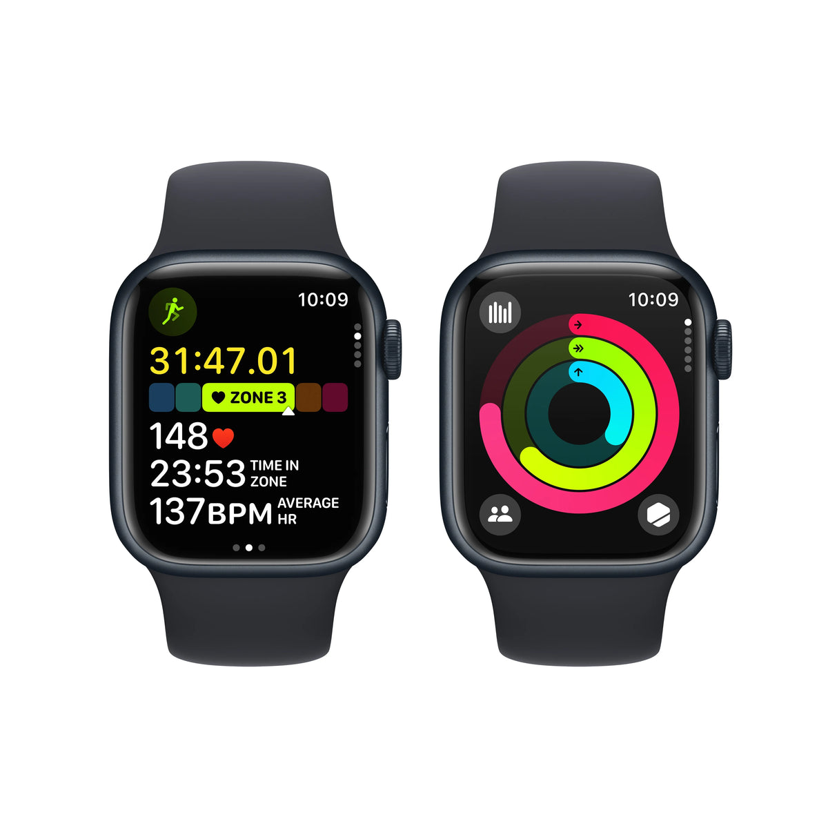 Midnight Aluminum Case 41mm Sport Band Fitness Tracker X5309