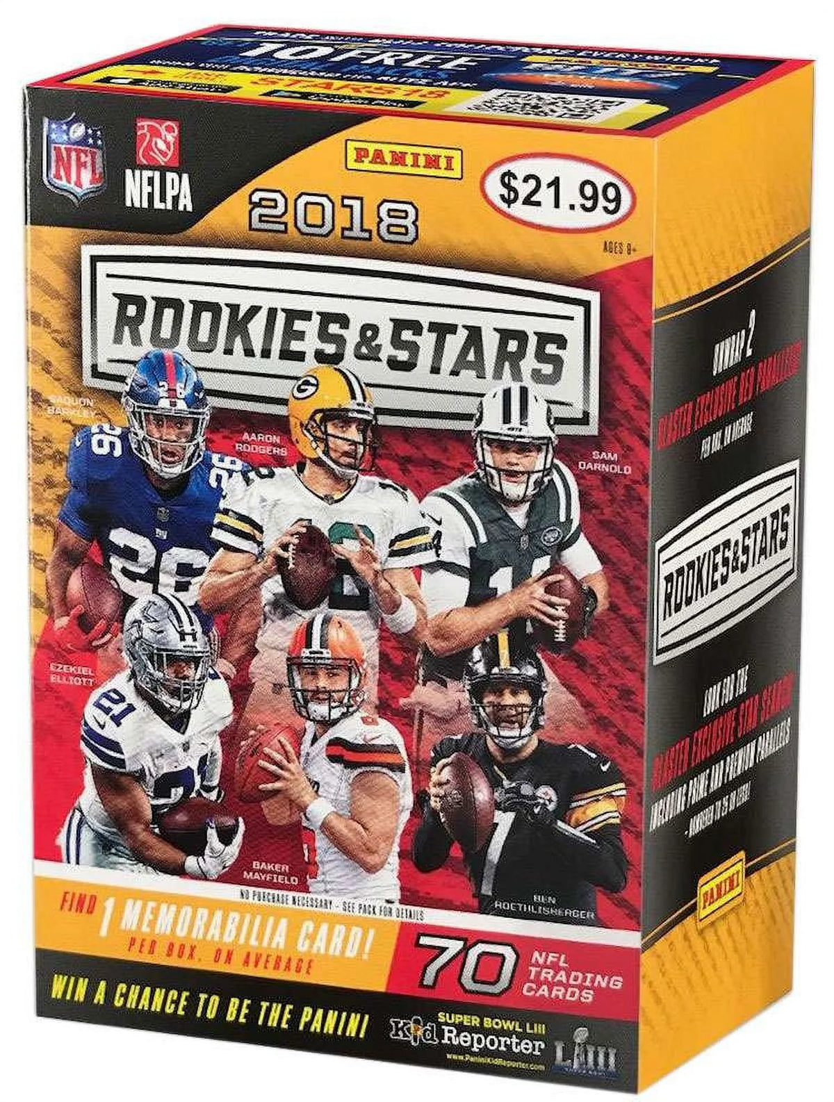 2018 Rookies & Stars Football Trading Card Blaster Box (7 Packs) S2314