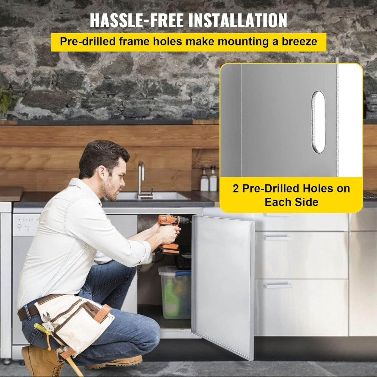 17W x 24H Inch Stainless Steel BBQ Access Door W732447