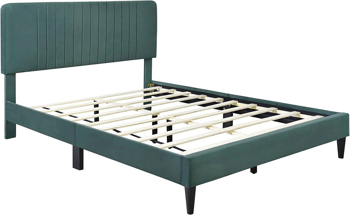 Queen Size Upholstered Platform Bed Frame with Headboard X293032