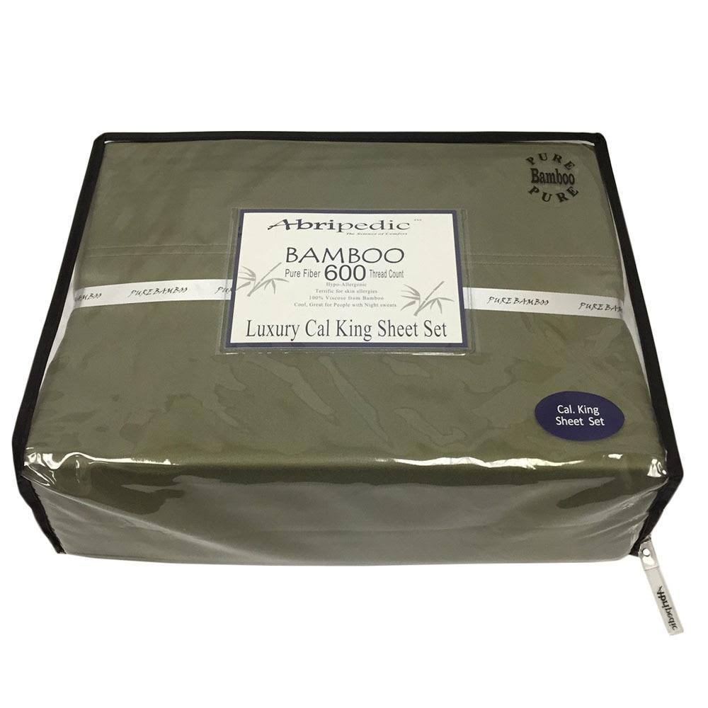 100% Bamboo Sheets 600 Thread Count Full Gray F81419