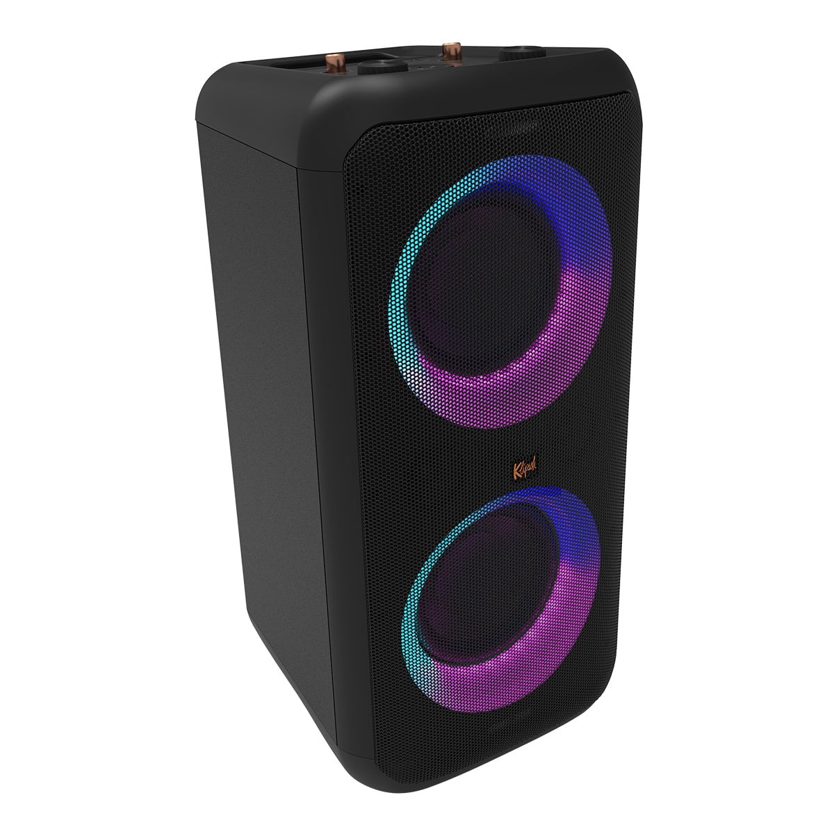 Bluetooth Wireless Party Speaker with Wired Microphone, RGB Lighting, Guitar Input, IPX4 Splash Resistance E5854