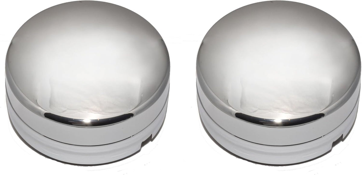 Pair of 2 Rear 17 Inch Steel Wheel Chrome Hub Center Caps B157074