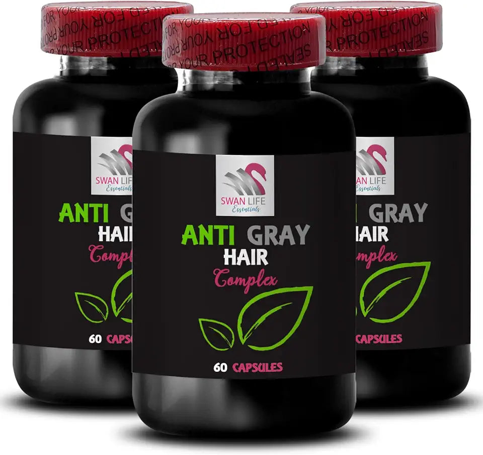 Anti Gray Hair Supplement 180 Capsules I819