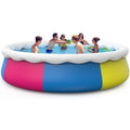 15ft x 35in Round Inflatable Swimming Pool Set with Filter Pump and Cover Y5429