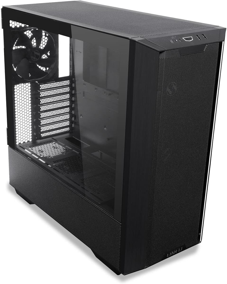 Black Tempered Glass E-ATX Mid-Tower Computer Case N523
