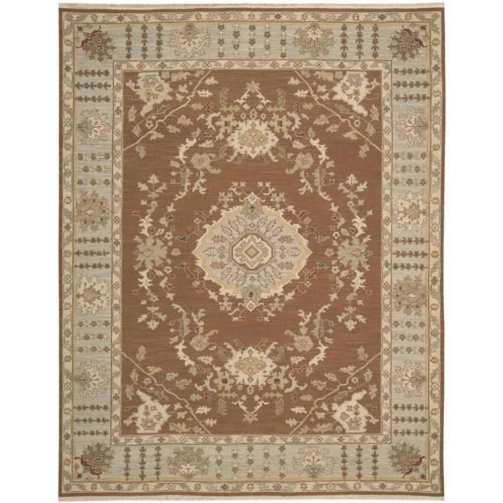 Brown Rectangle Area Rug M5916