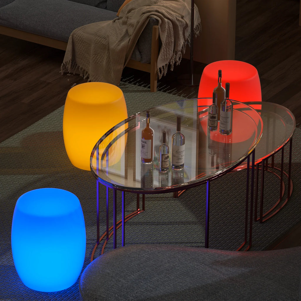 Barrel Shaped LED Bar Stool with Remote Control B2102