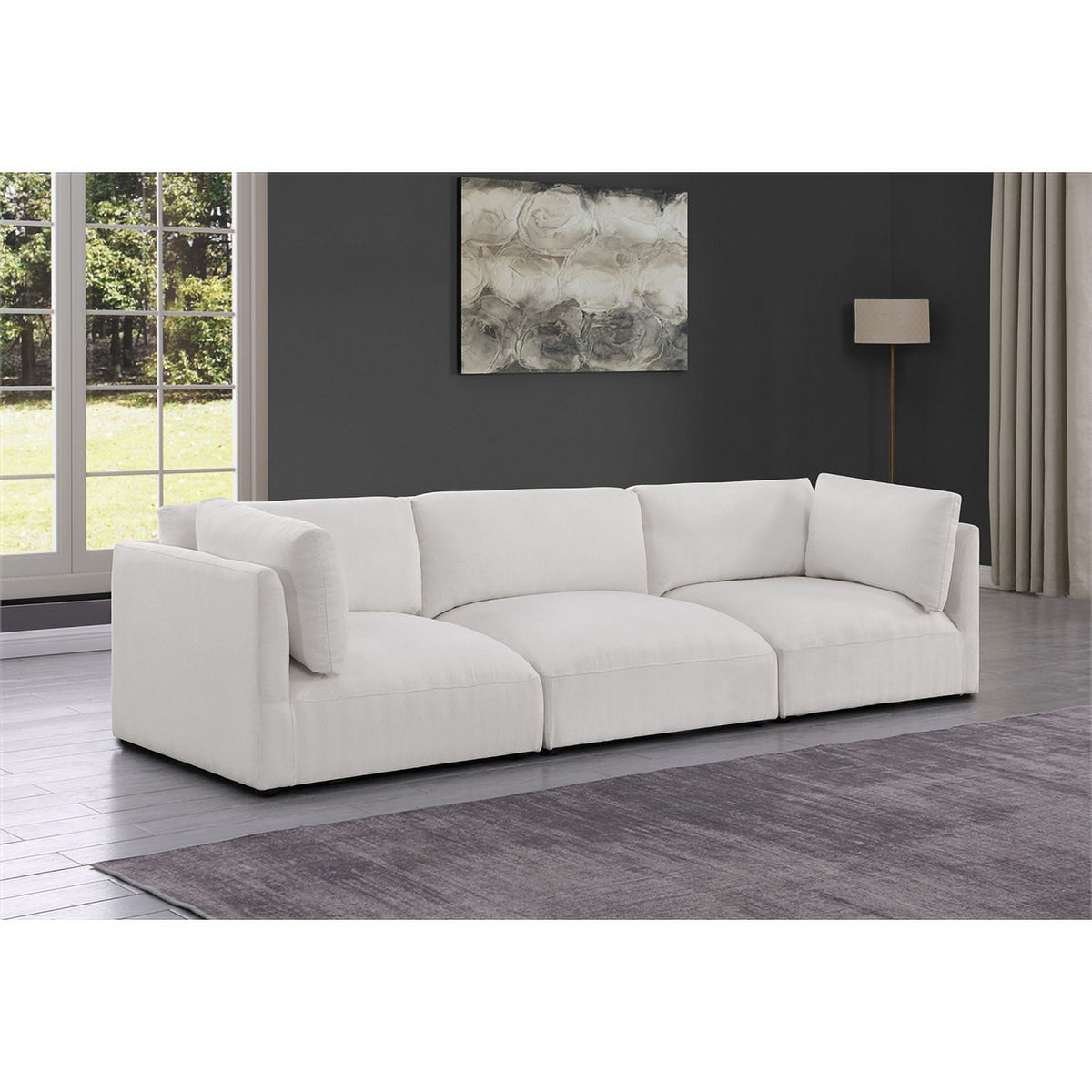 Cream Fabric Modular Sofa Y500