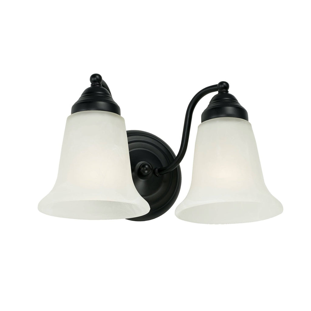 2 Light Vanity Matte Black O448