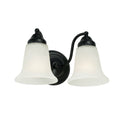 2 Light Vanity Matte Black O448