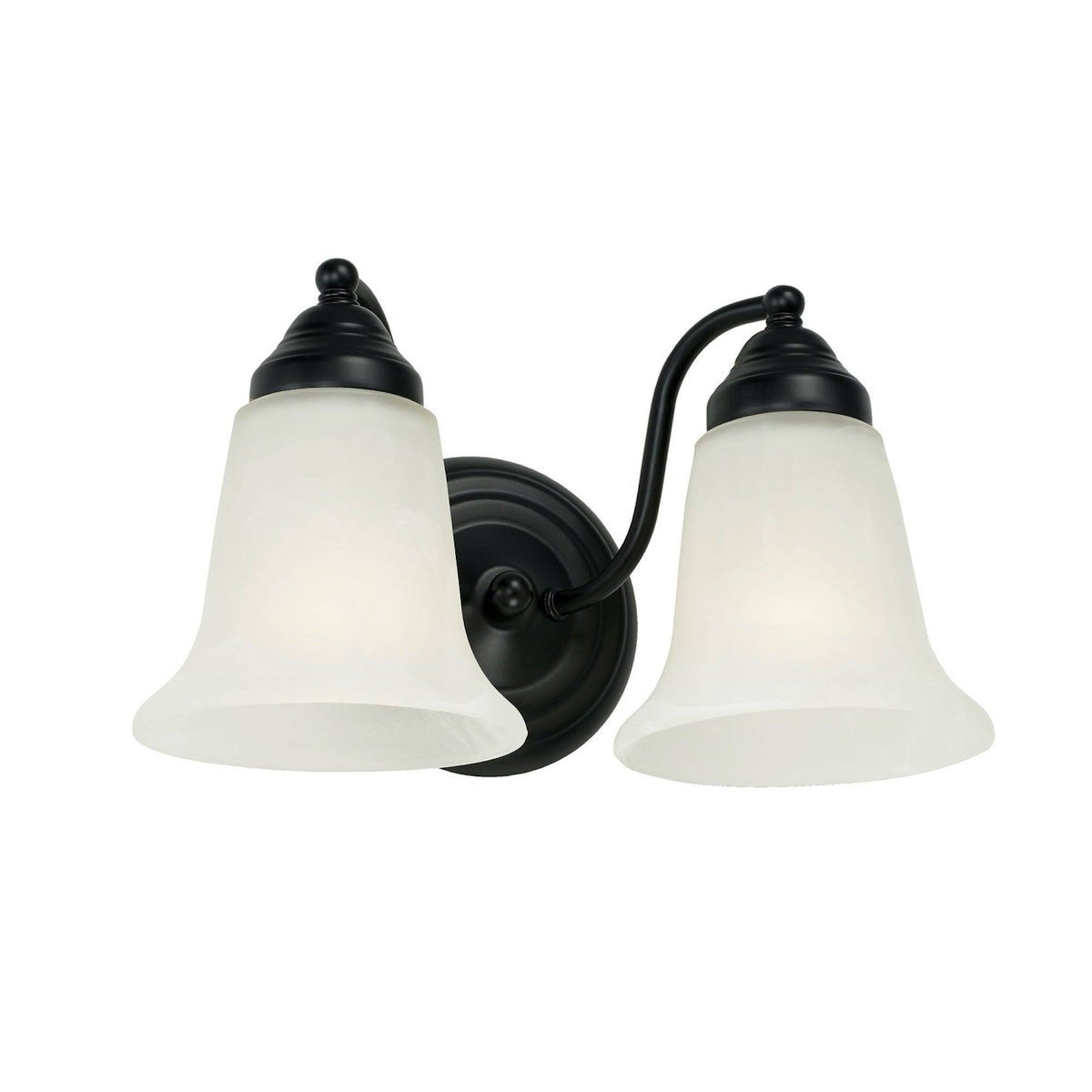 2 Light Vanity Matte Black O448