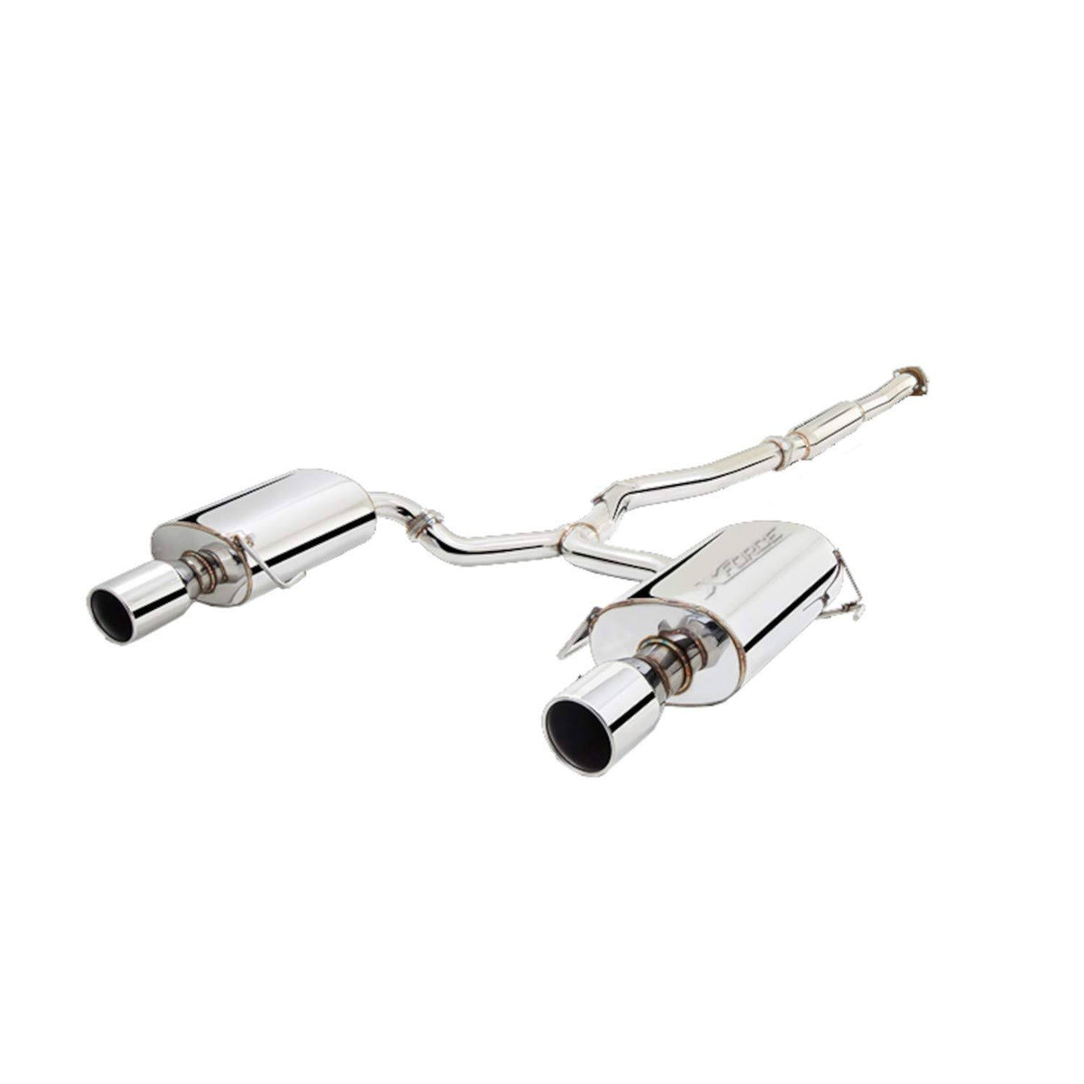Stainless Steel 3 inch Cat-Back Exhaust System with Dual Side Oval Mufflers U203