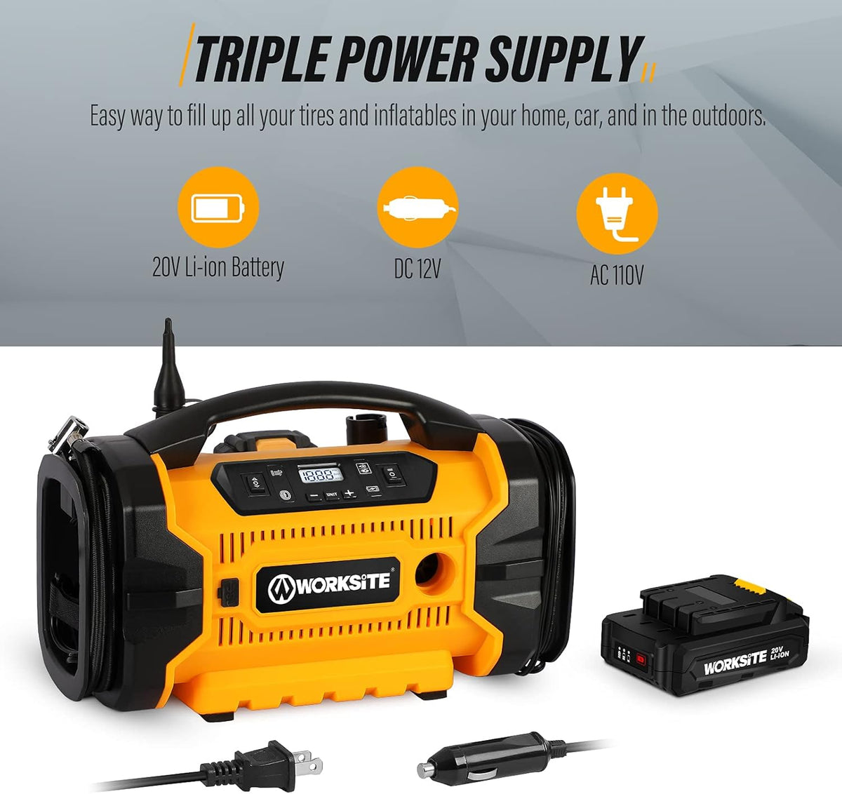 Portable 160 PSI Tire Inflator Air Compressor L896
