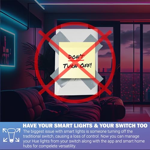 Self Powered Wireless Smart Dimming Switch for Philips Bulbs K7107