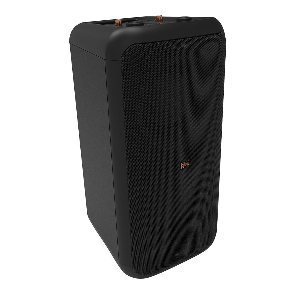 Bluetooth Wireless Party Speaker with Wired Microphone, RGB Lighting, Guitar Input, IPX4 Splash Resistance E5854