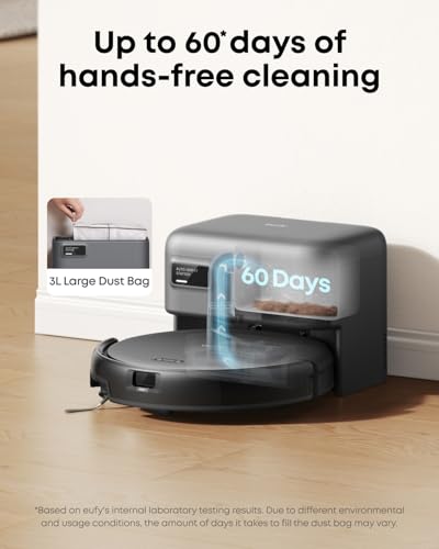 Robot Vacuum with Self Emptying, 2.85-Inch Slim Design K804477