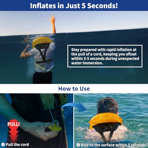 Manual Inflatable Swim Jacket with 33g C02 Cylinder H826