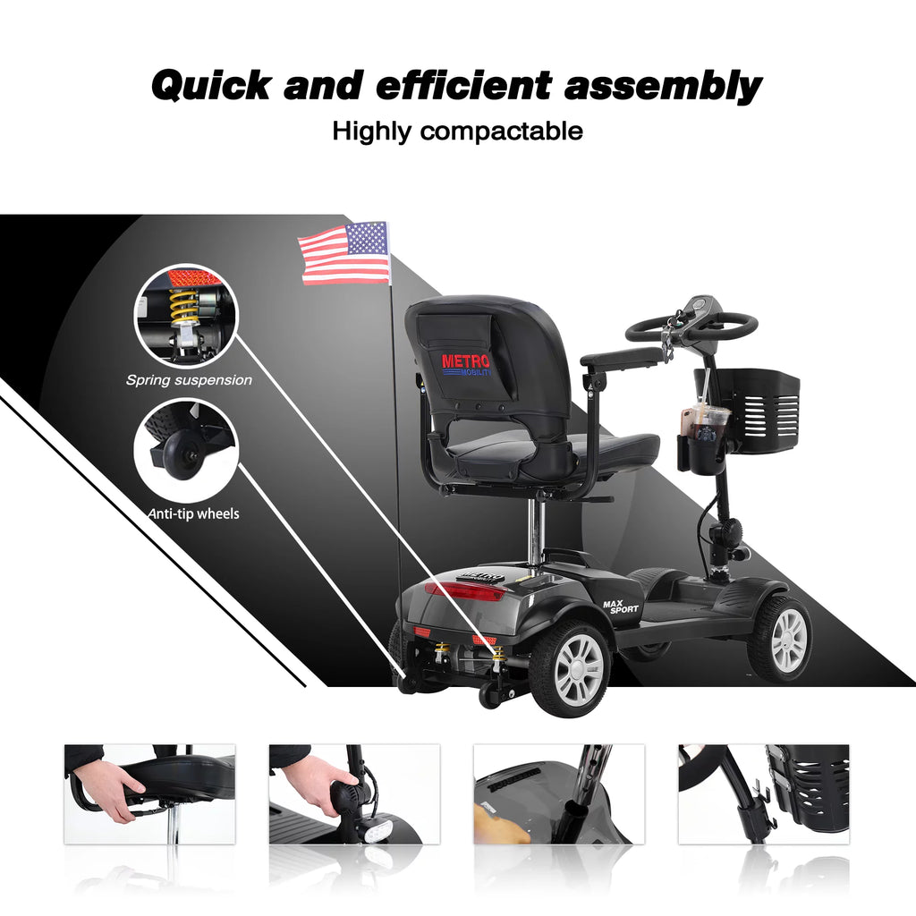 Foldable Mobility Scooter for 300 lbs W37360
