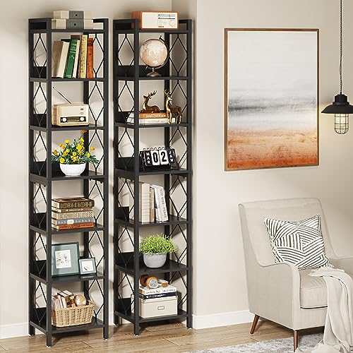 78.7 Inch Extra Tall Narrow 7 Tier Bookshelf B716145