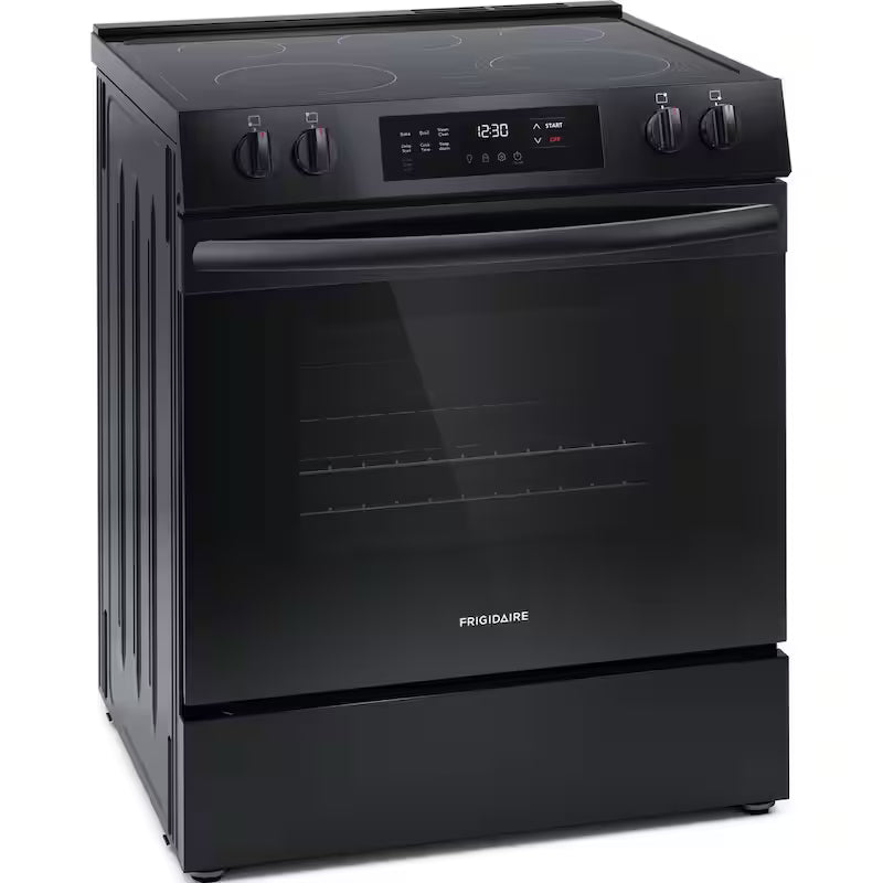 5-Element Slide-In Electric Range with Steam Clean in Black Z429