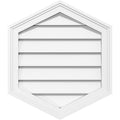 36x22W x 40x22H Vertical Peaked Surface Mount PVC Gable Vent E17578