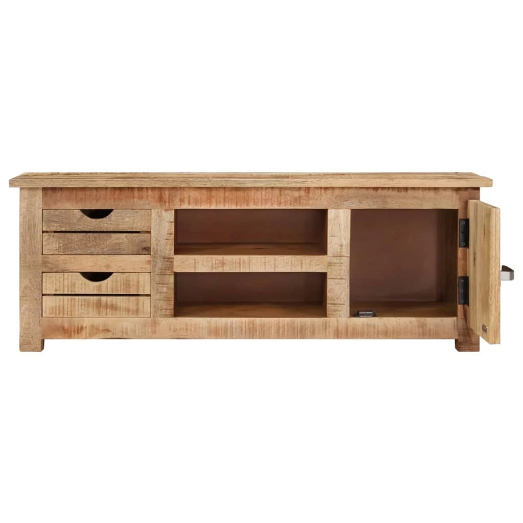 Rough Mango Wood TV Stand with 2 Drawers D112