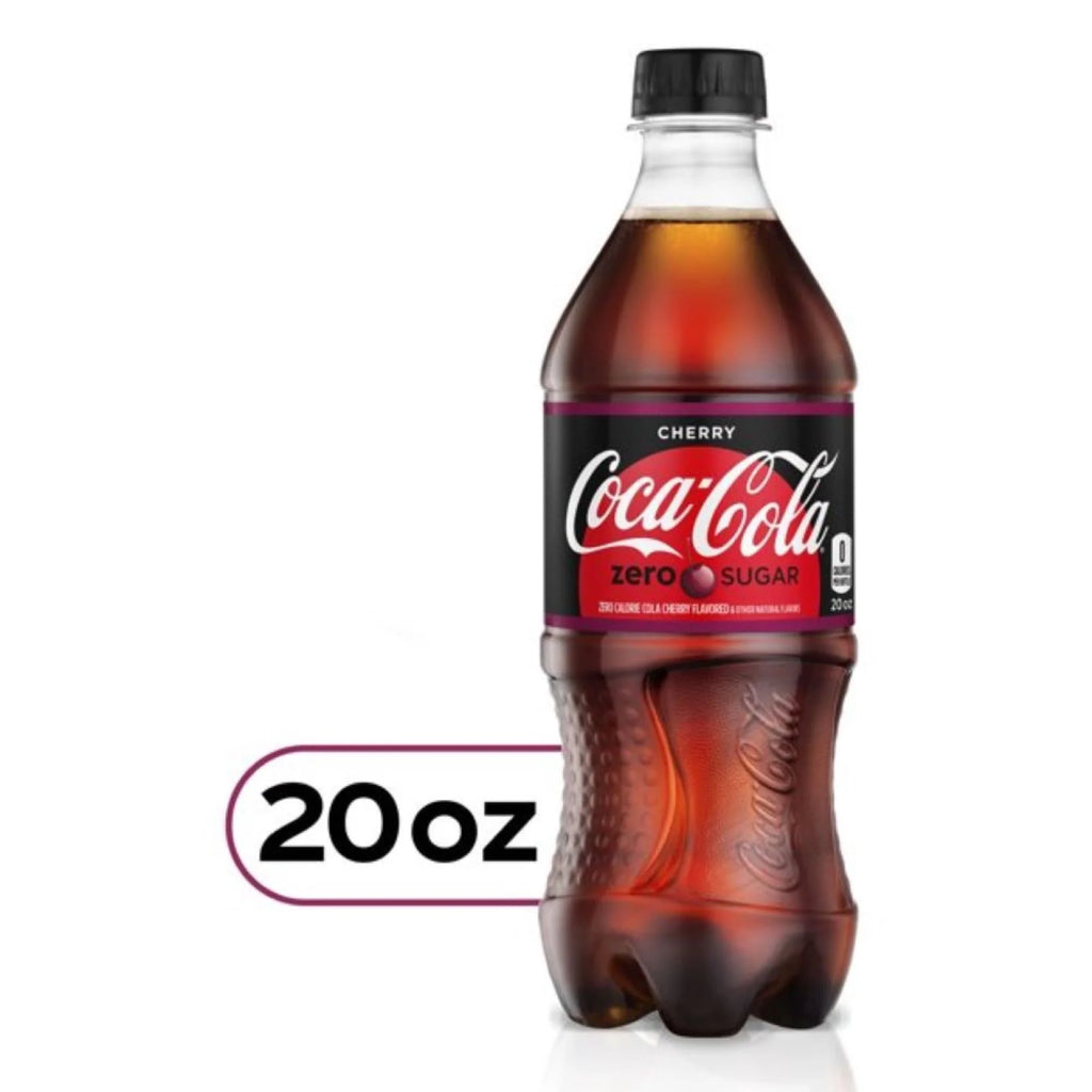 Cherry Zero Sugar Soda 20oz Bottles, Quantity of 24 D1769