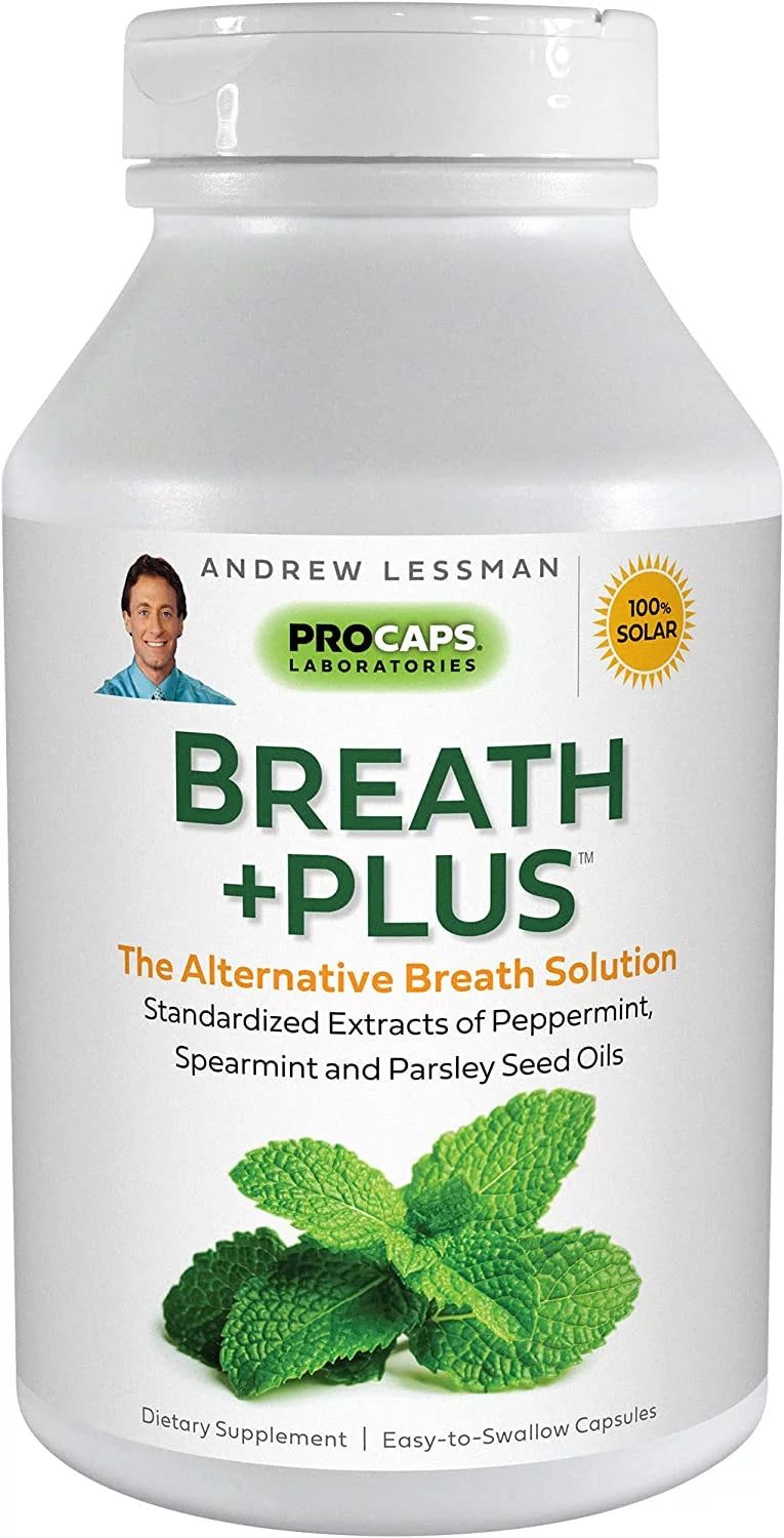 180 Softgels Natural Breath Freshener with Peppermint & Spearmint B437657