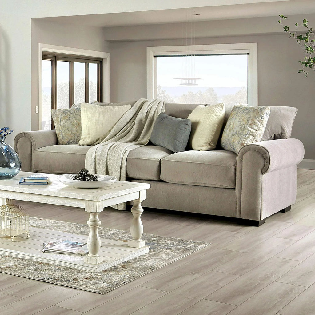 Gray Chenille Sofa and Loveseat A923192