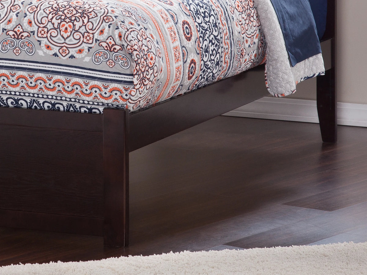 Full Platform Bed with Trundle Bed in Espresso U516093
