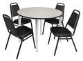 48 in. Round Breakroom Table with 4 Stack Chairs P69188