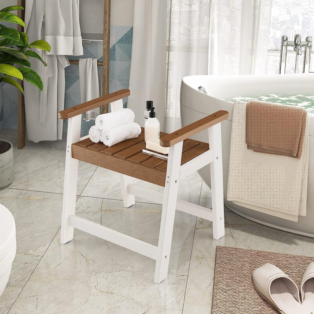 Waterproof HDPE Shower Bench with Arms M974282