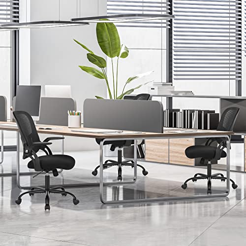 Mid Back Ergonomic Mesh Office Chair with Lumbar Support and Armrests U787614
