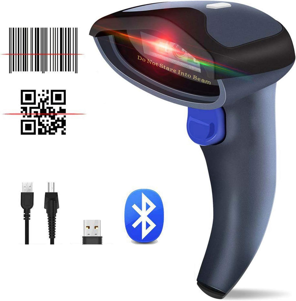 2D Wireless Bluetooth Barcode Scanner, Pack of 2 J604