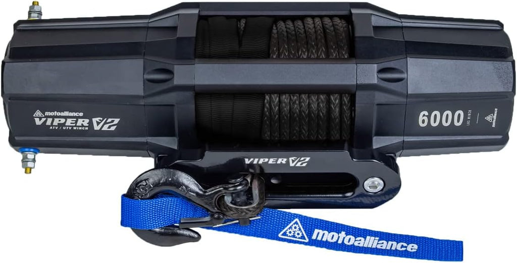 6000lb UTV Winch with 60 feet Black Rope, Wireless Remote Y151596