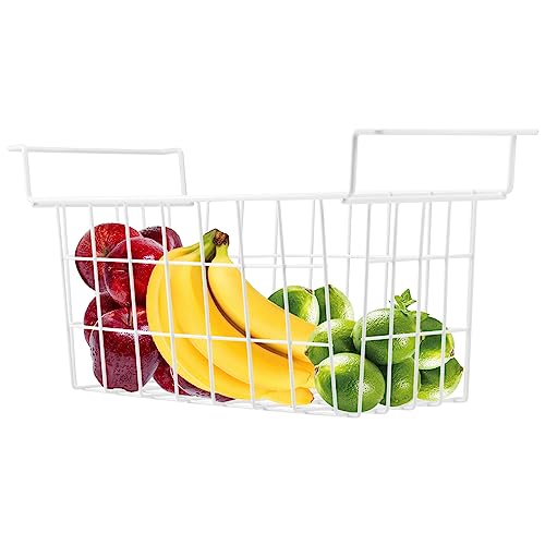 Set of 2 Metal Wire Chest Freezer Organizer Baskets with Hanging Handles L81747