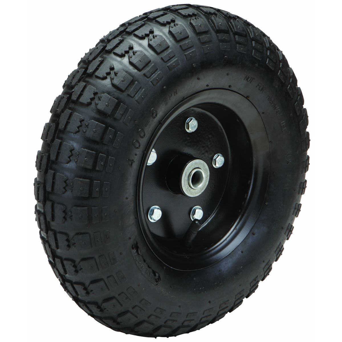 13 in. Pneumatic Tire with Black Hub F553