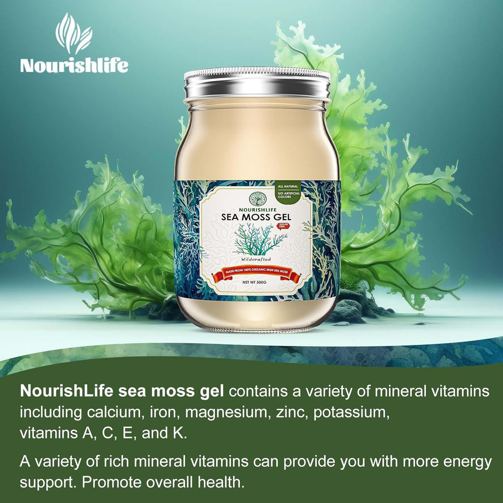 18 oz Natural sea Moss Gel, 1 Bottle B92839