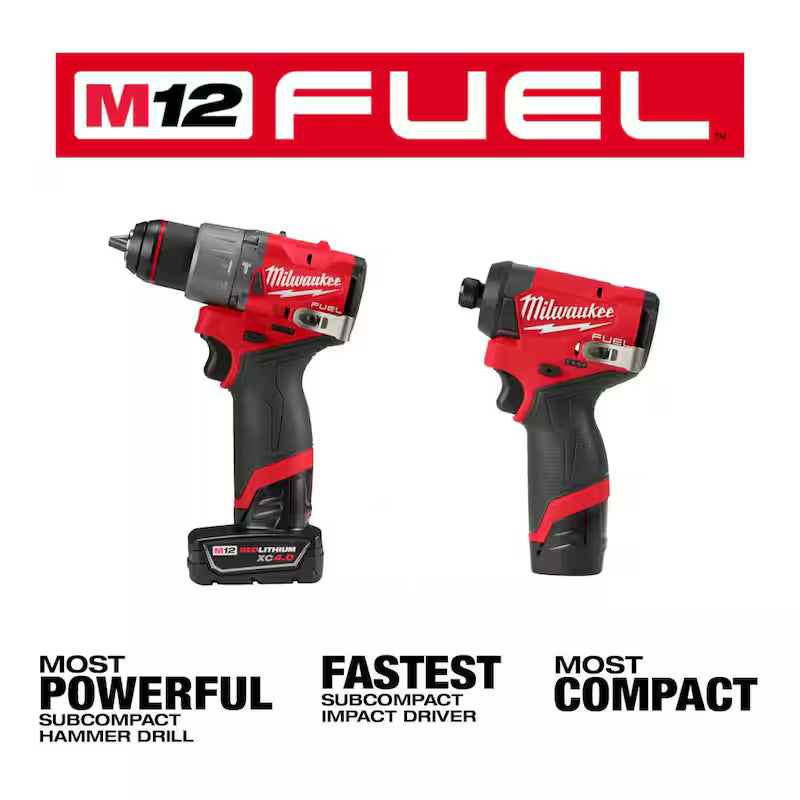 12-Volt Li-Ion Brushless Cordless Hammer Drill and Impact Driver Combo Kit (2-Tool) V6387