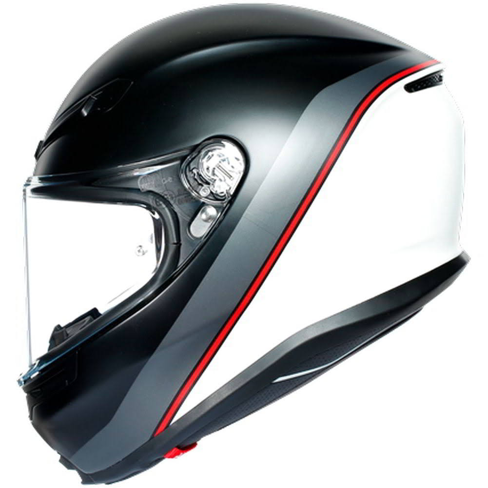 Matte Black/White/Red Helmet O313