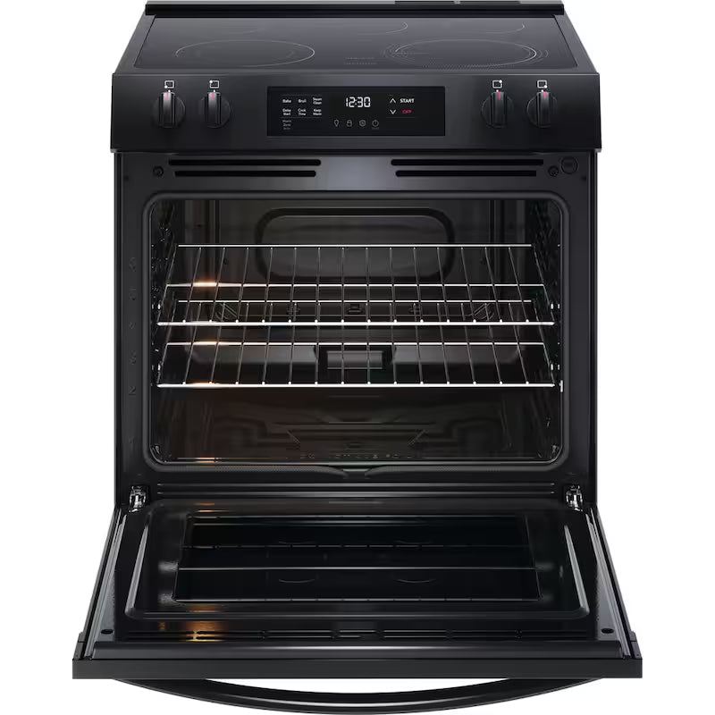 5-Element Slide-In Electric Range with Steam Clean in Black Z429