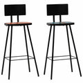 Solid Reclaimed Wood Bar Stools 2 pcs X168