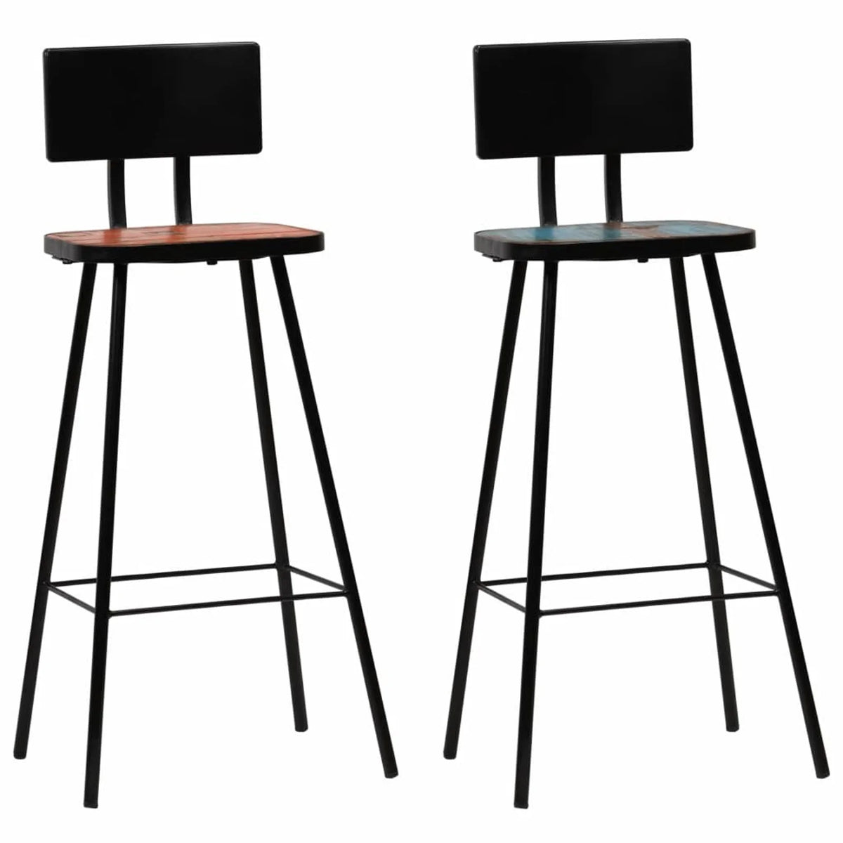 Solid Reclaimed Wood Bar Stools 2 pcs X168