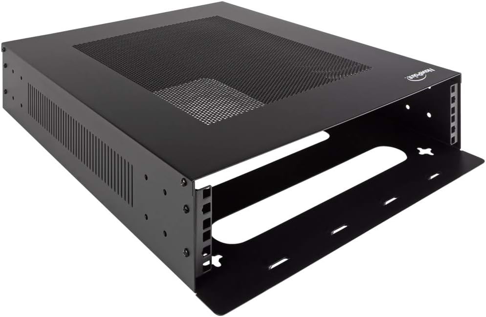 2U Vertical Wall Mountable Server Rack, Black G88283