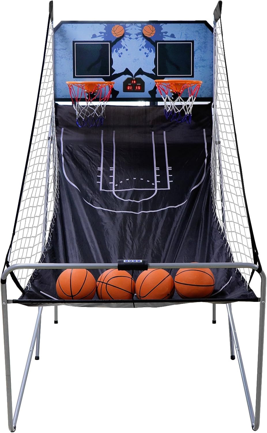 Foldable Indoor Basketball Arcade Game with LED Scoreboard O530913
