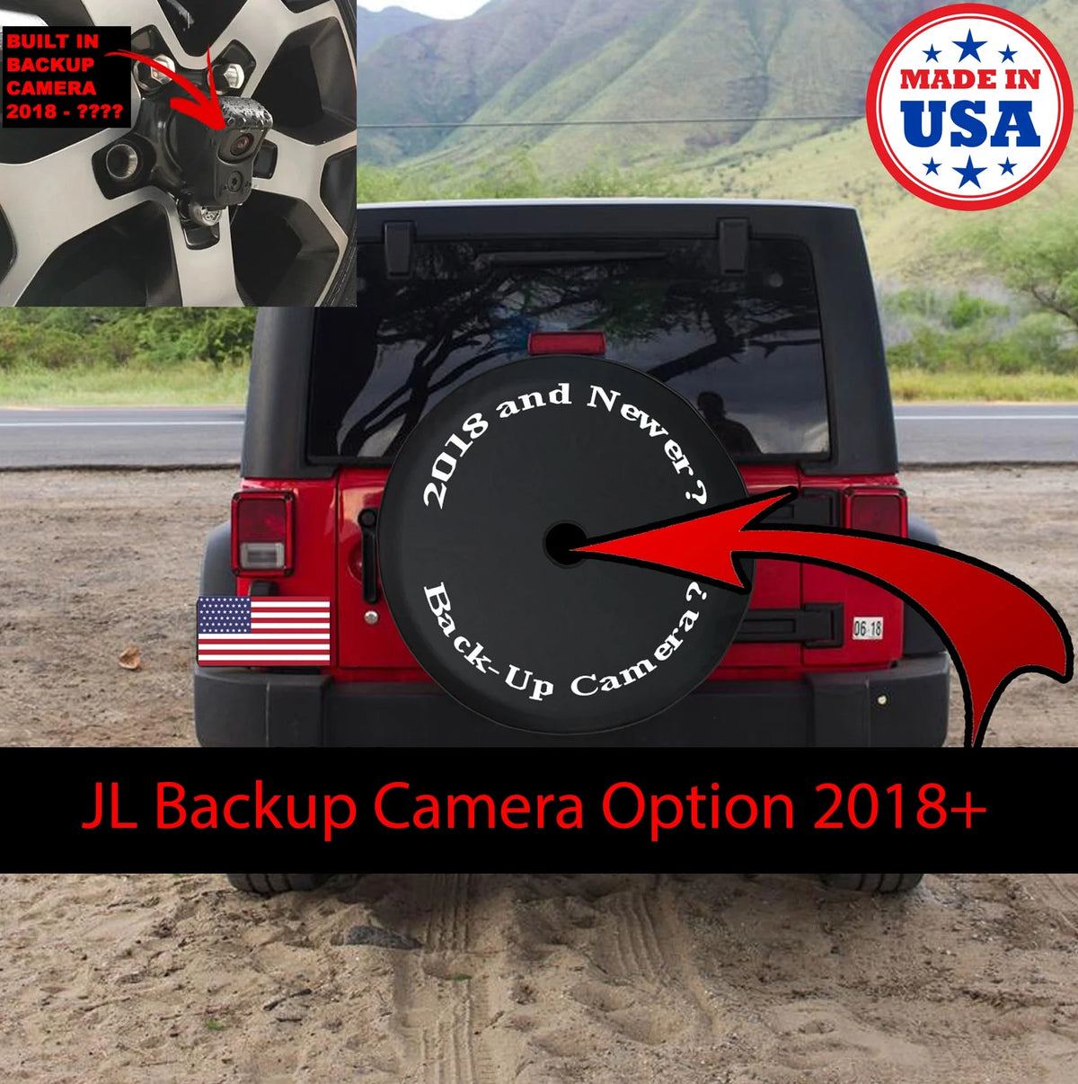 Spare Tire Cover Compass Fishing Wheel Covers for SUV Trailer RV N1113