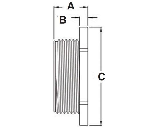 3-1/2 inch x 2-1/2 inch Die Cast Zinc Reducing Bushing M76997